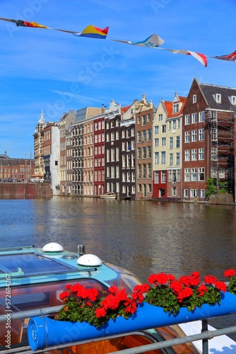 Photography Damrak canal in Amsterdam