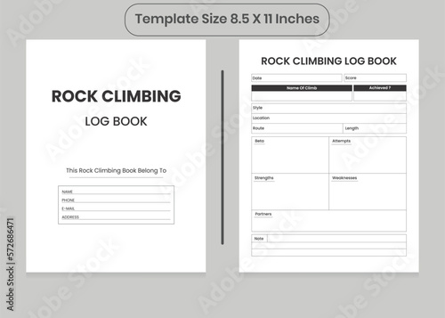 Rock Climbing Log Book and KDP Interior