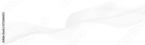 White wave background. Neutral clean design. Elegant modern texture with thin lines. Futuristic smooth shapes. Calm subtle landing page template. Vector illustration