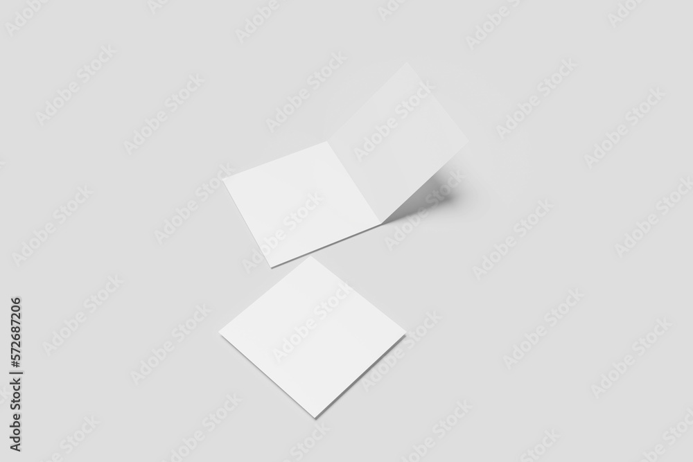 Square Bifold Brochure Mockup Square Bifold Brochure Mockup