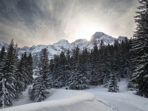 Sun over the mountains