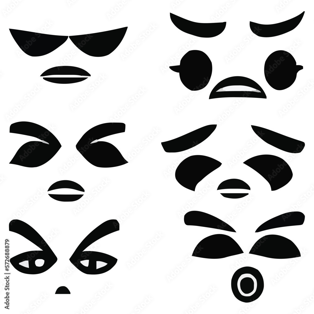 Set of eyes expressions vector file Set of eyes expressions vector file