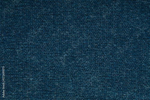Sweater texture background. Blue knitted texture abstract background