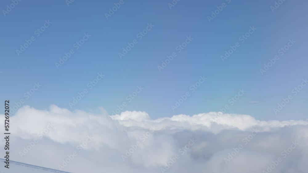 view of the sky from an airplane