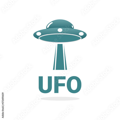 UFO Icon Isolated On White Background. Vector Illustration