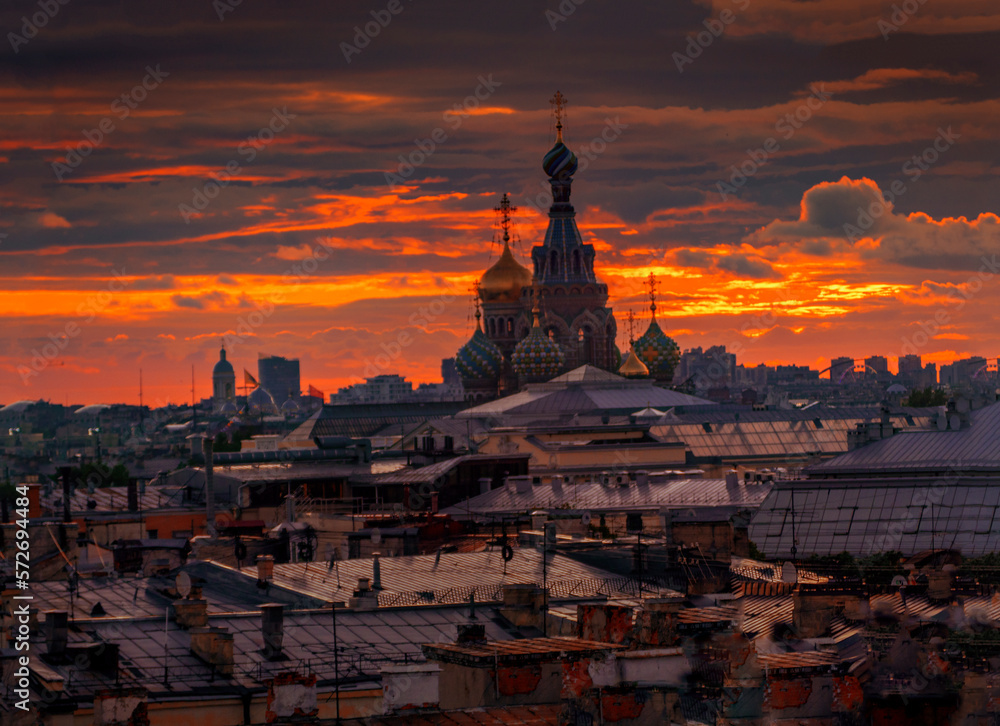 Obraz premium Impressive view of the central part of St. Petersburg