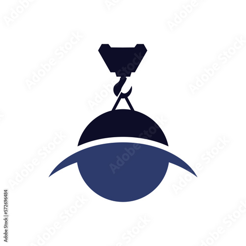 Lifting crane construction company logo design