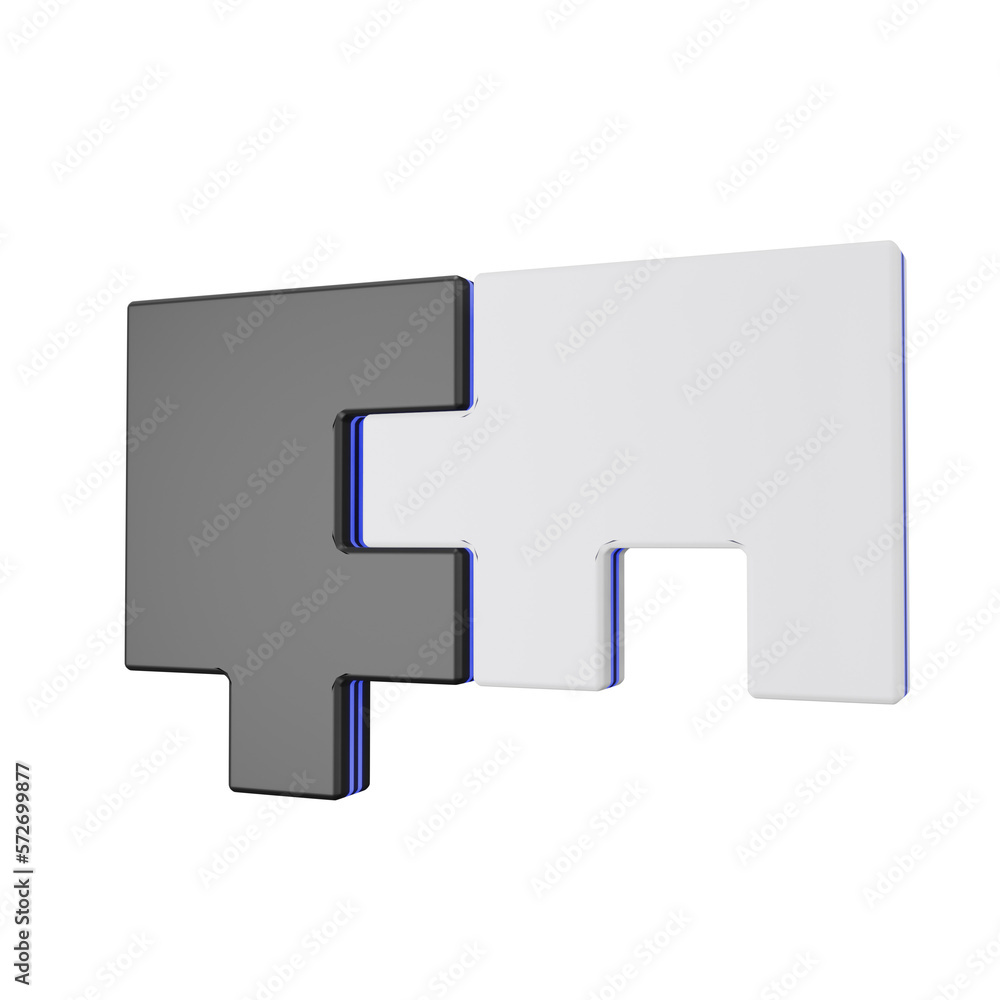 3D Jigsaw Puzzle Illustration 3D Jigsaw Puzzle Illustration