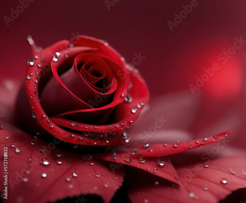 Red Rose flower with drops....