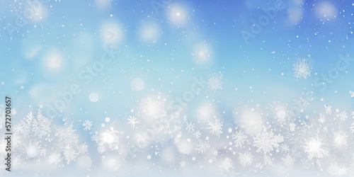 blue background with snowflakes, concept graphic resources, Generative AI © João Macedo