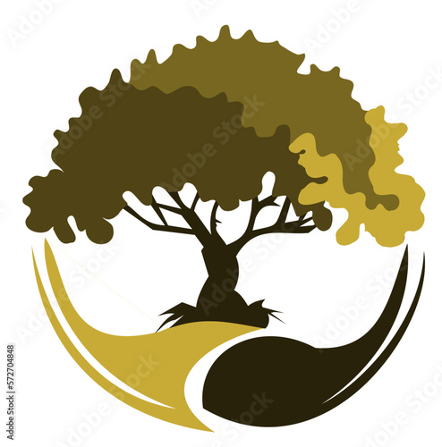 Logo circulaire, arbre