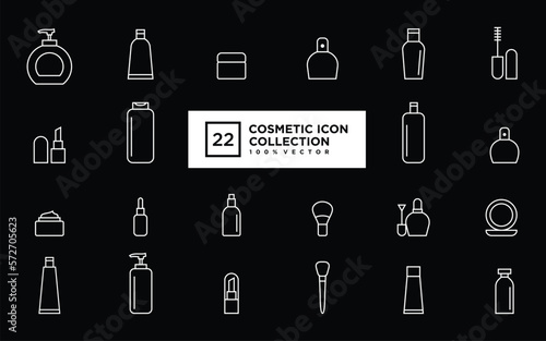 Vector graphic of cosmetic icon collection