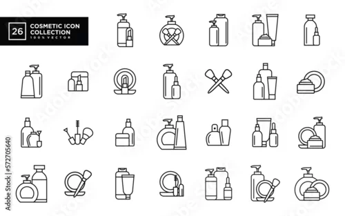 Obraz Vector graphic of cosmetic icon collection