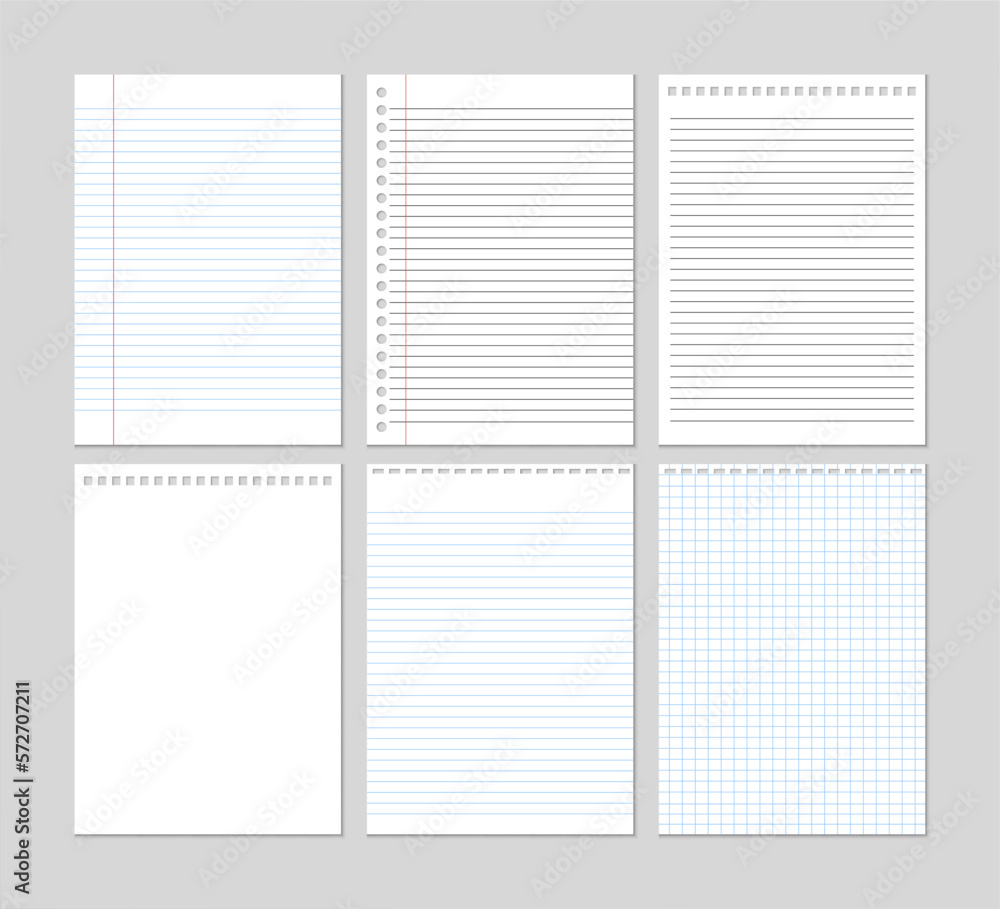 Realistic Vector Illustration of Blank Sheet of Square Paper Fro