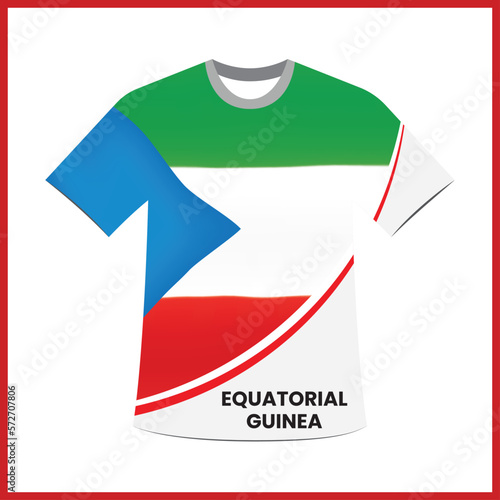 Equatorial Guinea Flag t-shirt design and t-shirt template design