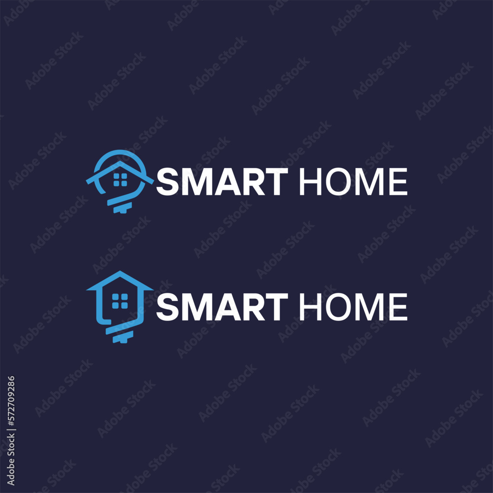 smart home logo design template