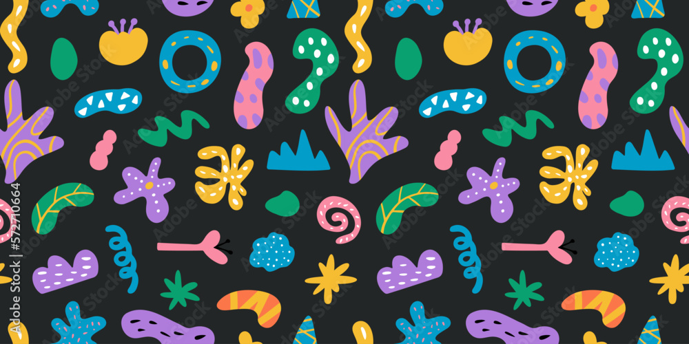 Naklejka premium Modern abstract seamless pattern
