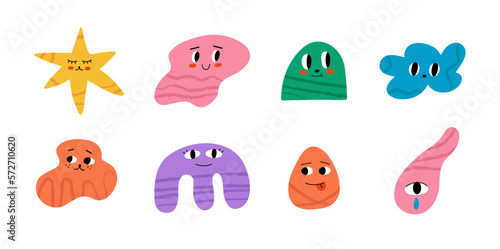 Set of abstract shape characters