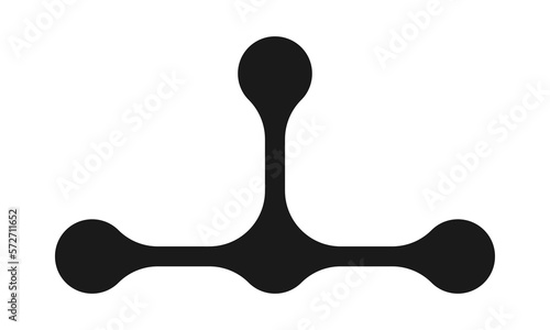 Three Point Metaball Silhouette Shape Icon