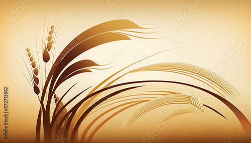 wheat abstract background, wavy surface, generative ai