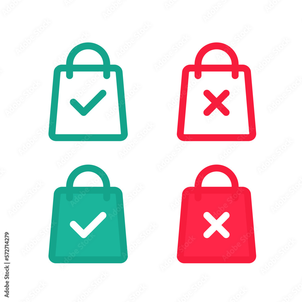 Shopping bag checkmark icon. Illustration vector Shopping bag checkmark icon. Illustration vector