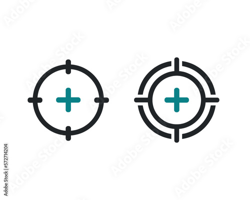 Target aim plus icon. Illustration vector