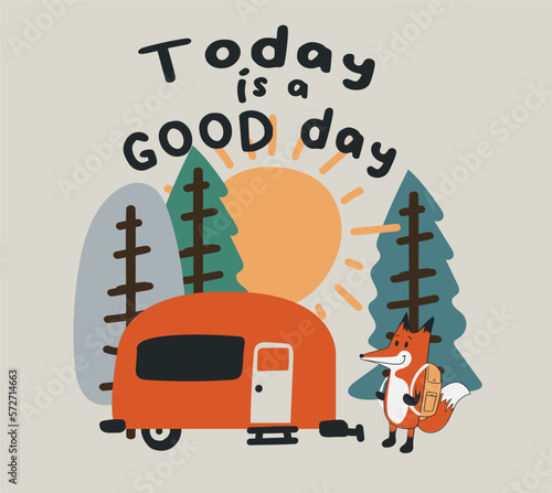 vector outdoor camping for kids t shirt prints 