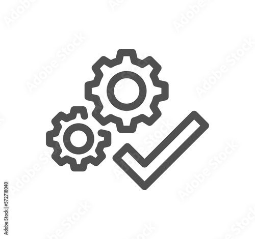 Inspection related icon outline and linear vector.