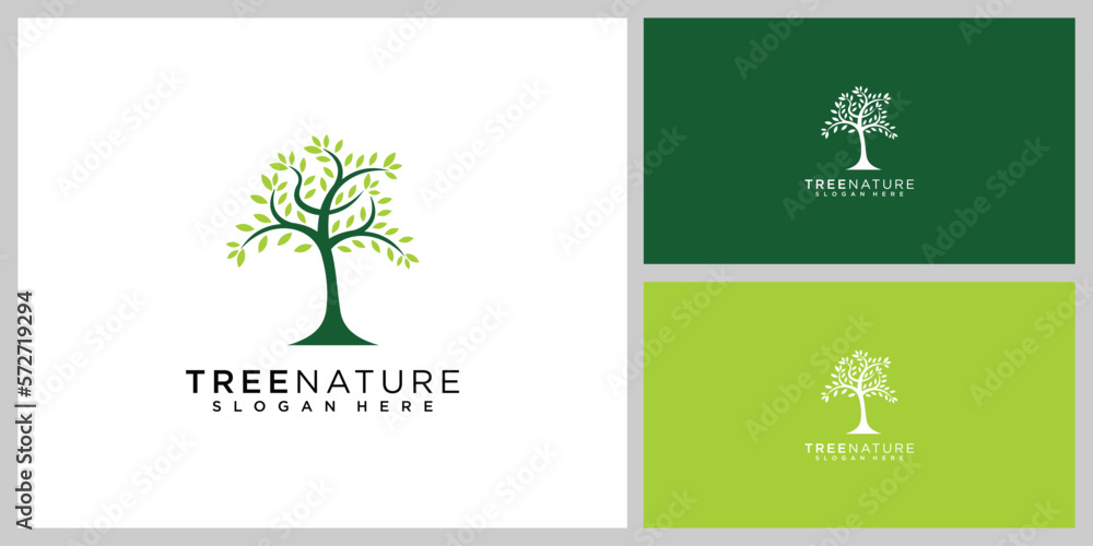 Tree logo design vector template