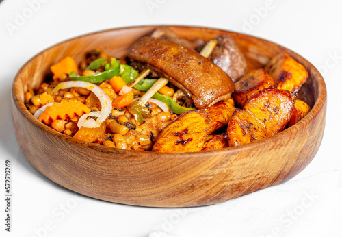 chicken with potatoes and beans