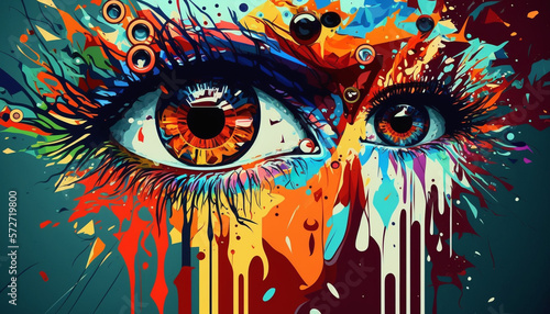 abstract human eyes with a ...