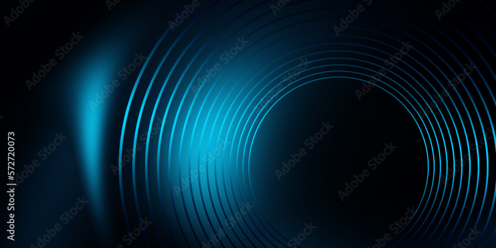 Blue neon circles, abstract circular lines. Glowing circle abstract pattern background Blue neon circles, abstract circular lines. Glowing circle abstract pattern background