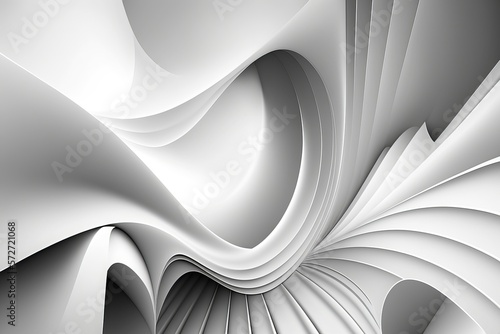 A Touch of Abstract: A Background in Soft White Tones - Generative AI