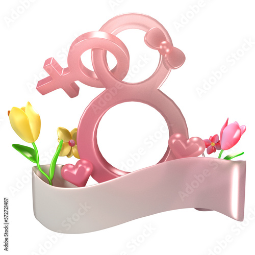 3D illustration international womenday photo