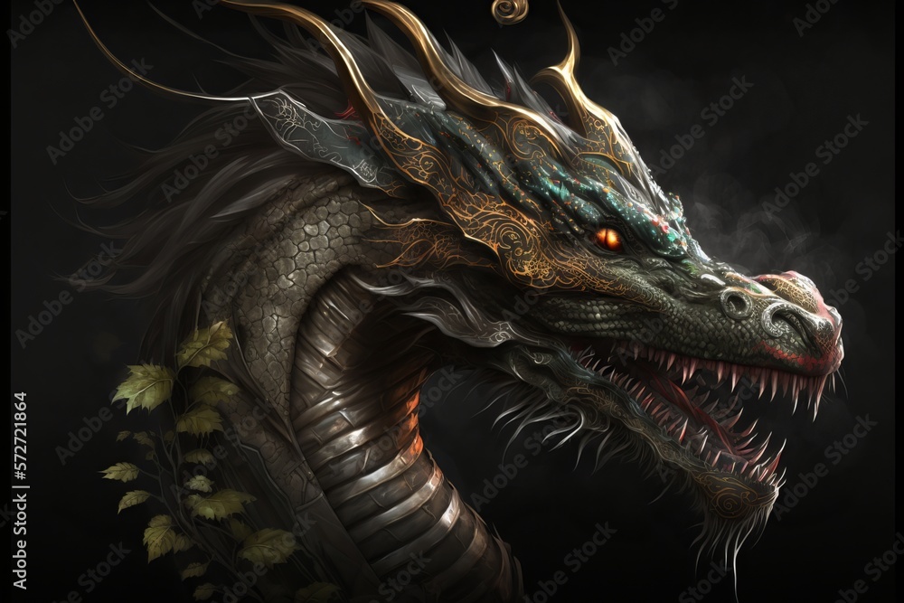 A Dragon's Eye View: Explore the Majestic Beauty of a Chinese Dragon through Art - Generative AI A Dragon's Eye View: Explore the Majestic Beauty of a Chinese Dragon through Art - Generative AI