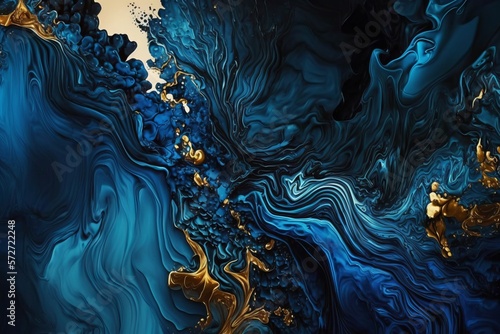 High-Resolution Abstract Fluid Art Painting: A Statement of Style and Taste - Generative AI