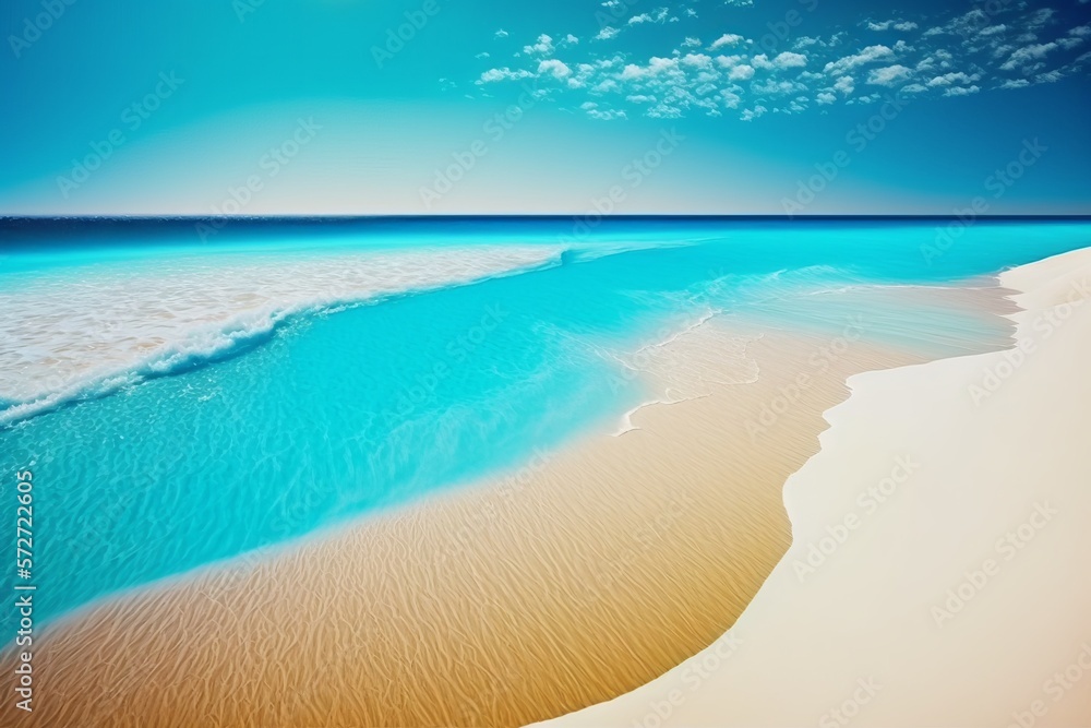 Summer dreams: Soothing waves and sandy shores - Generative AI