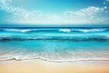 Escape to paradise: Stunning blue sea and sandy beaches - Generative AI
