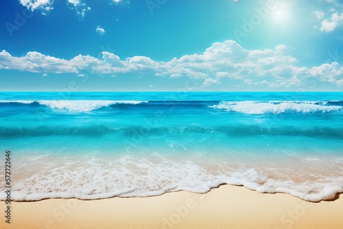 Beach therapy  Relaxing to the sound of gentle waves - Generative AI