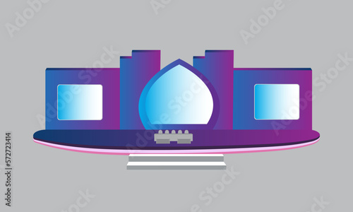 Event stage design for business conferences vector