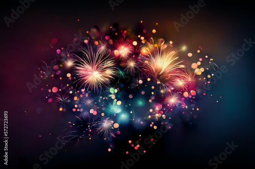 fireworks in the night sky,...