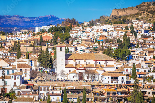 View of historic Albayzin neighbourhood of Granada photo