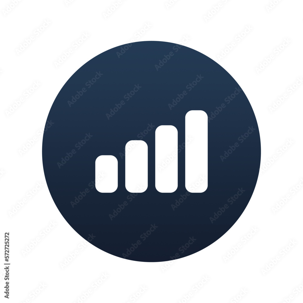 Signal bars icon, Flat vector illustration for web and mobile interface, EPS 10