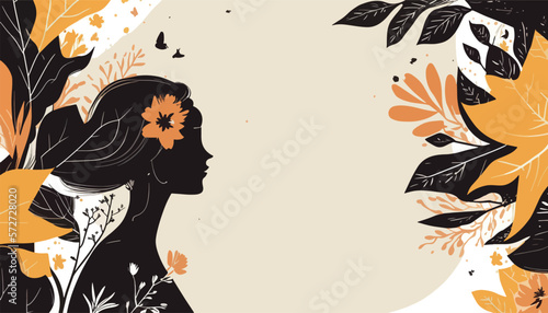Women's day background cards for banner perfect for design vector, flat minimalist.