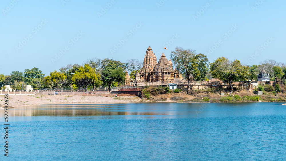 Khajuraho - The famous temple in the medieval temple group found at Khajuraho in Madhya Pradesh, India