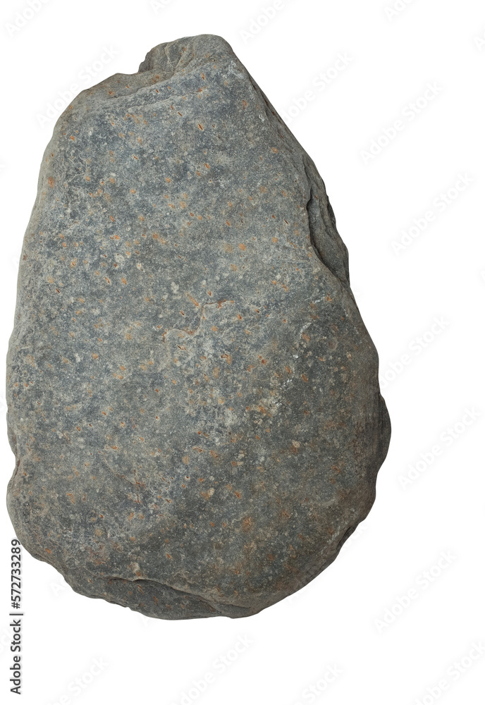 Fototapeta premium grey stone with no shadow isolated on transparent background