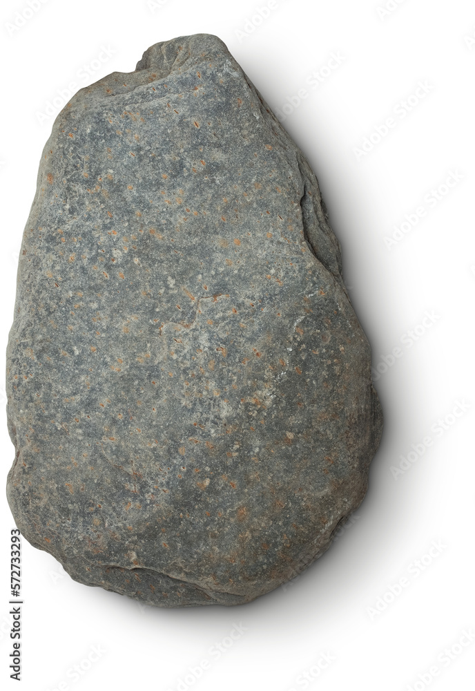 Fototapeta premium grey stone with shadow isolated on transparent background