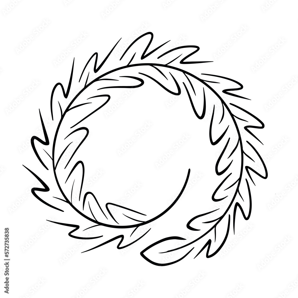Obraz premium abstract wreath of laurel sprigs for postcards 