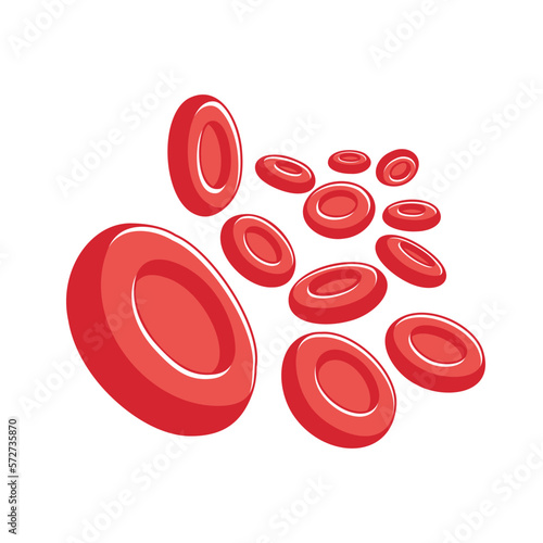 image of blood flow with red blood cells for medical field