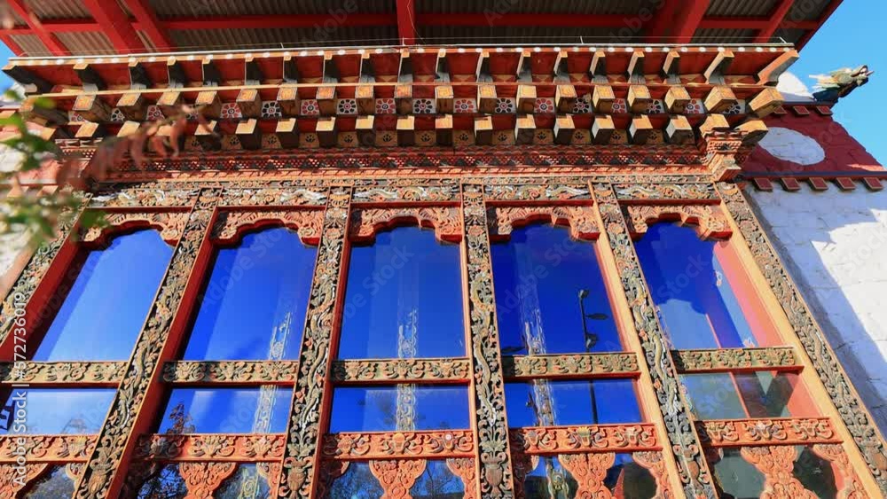 Sunny exterior view of the Lhakhang Temple in The University of Texas at El Paso Sunny exterior view of the Lhakhang Temple in The University of Texas at El Paso